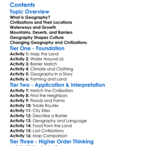 The Influence Of Geography On Civilizations Worksheet Activity Booklet