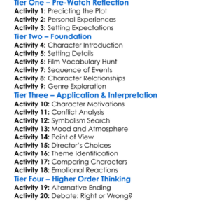 The Intruder 2019 Worksheet Activity Booklet