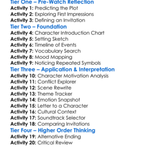 The Invitation 2003 Worksheet Activity Booklet