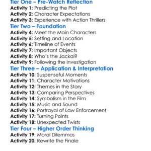 The Jackal 1997 Worksheet Activity Booklet
