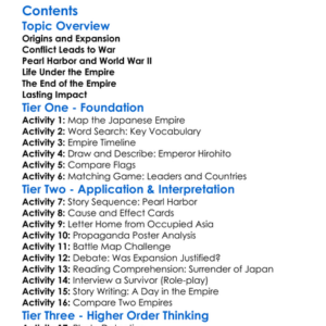 The Japanese Empire And World War Ii Worksheet Activity Booklet