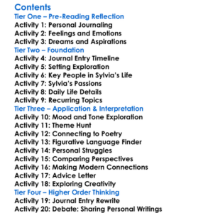The Journals Of Sylvia Plath Sylvia Plath Worksheet Activity Booklet