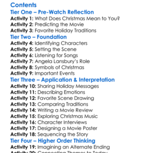 The Joy Of Christmas With Angela Lansbury 2002 Worksheet Activity Booklet