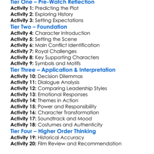 The King 2019 Worksheet Activity Booklet