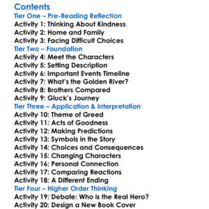 The King Of The Golden River John Ruskin Worksheet Activity Booklet