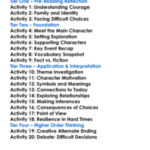 The Kommandants Girl Pam Jenoff Worksheet Activity Booklet