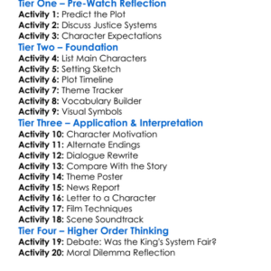 The Lady Or The Tiger 1990 Worksheet Activity Booklet