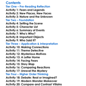 The Lair Of The White Worm Bram Stoker Worksheet Activity Booklet