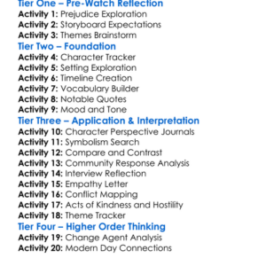 The Laramie Project 2002 Worksheet Activity Booklet