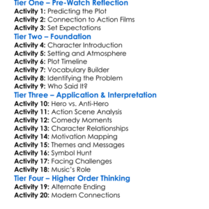 The Last Boy Scout 1991 Worksheet Activity Booklet