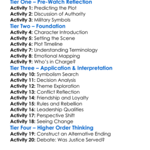 The Last Castle 2001 Worksheet Activity Booklet