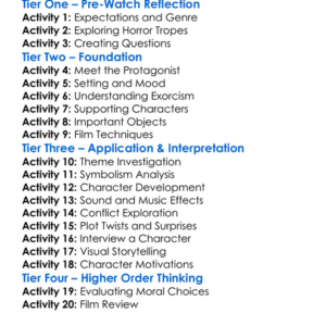 The Last Exorcism 2010 Worksheet Activity Booklet