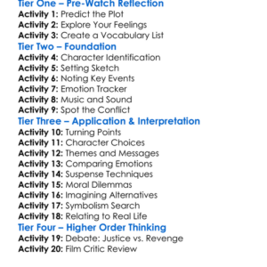 The Last House On The Left 2009 Worksheet Activity Booklet
