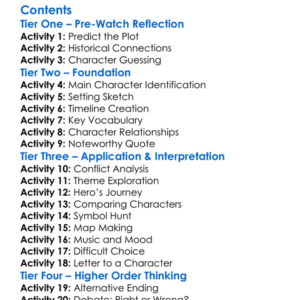 The Last Kingdom Seven Kings Must Die 2023 Worksheet Activity Booklet