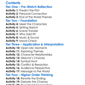 The Last Open Mic At The End Of The World 2021 Worksheet Activity Booklet