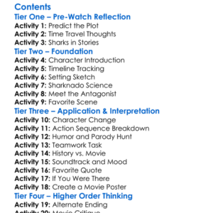 The Last Sharknado Its About Time 2018 Worksheet Activity Booklet