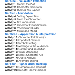 The Last Stand Of Ellen Cole 2024 Worksheet Activity Booklet