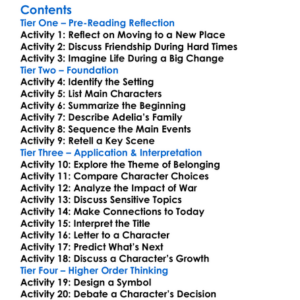 The Last Summer At Chelsea Beach Pam Jenoff Worksheet Activity Booklet