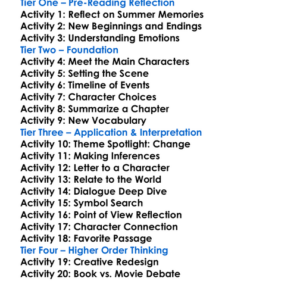 The Last Summer Boris Pasternak Worksheet Activity Booklet