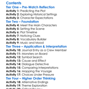 The Last Voyage Of The Demeter 2023 Worksheet Activity Booklet