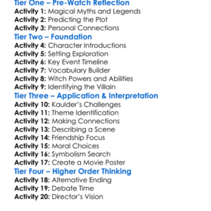 The Last Witch Hunter 2015 Worksheet Activity Booklet