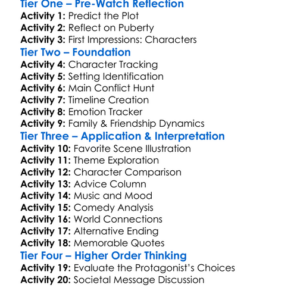 The Late Bloomer 2016 Worksheet Activity Booklet
