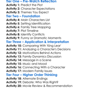 The Lears 2017 Worksheet Activity Booklet