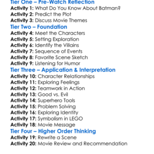 The Lego Batman Movie Worksheet Activity Booklet