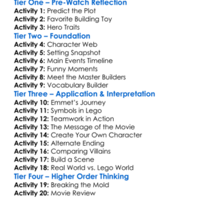 The Lego Movie Worksheet Activity Booklet