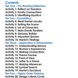 The Life Of A Slave Girl Harriet Jacobs Worksheet Activity Booklet