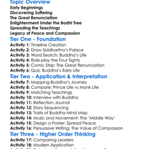The Life Of Buddha Worksheet Activity Booklet