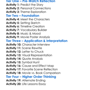 The Life Of Chuck 2025 Worksheet Activity Booklet