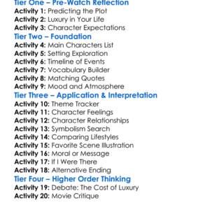 The Life Of Luxury 2005 Worksheet Activity Booklet