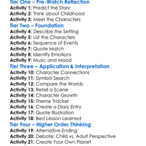 The Little Prince 2015 Worksheet Activity Booklet