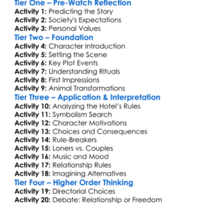 The Lobster 2015 Worksheet Activity Booklet