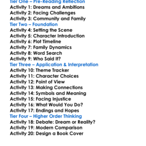 The Long Dream Richard Wright Worksheet Activity Booklet