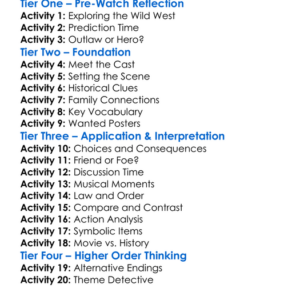 The Long Riders 1980 Worksheet Activity Booklet