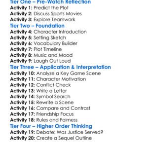 The Longest Yard 2005 Worksheet Activity Booklet