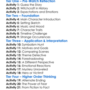 The Lords Of Salem 2013 Worksheet Activity Booklet