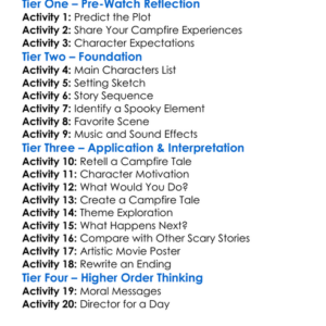 The Lost Campfire Tales 2015 Worksheet Activity Booklet