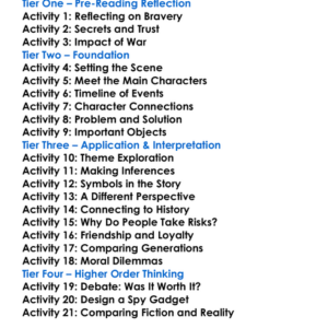 The Lost Girls Of Paris Pam Jenoff Worksheet Activity Booklet