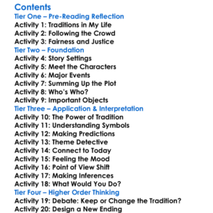 The Lottery And Other Stories Shirley Jackson Worksheet Activity Booklet