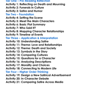 The Loved One Evelyn Waugh Worksheet Activity Booklet