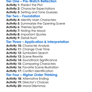 The Loved Ones 2010 Worksheet Activity Booklet