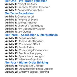 The Lovers And The Despot 2016 Worksheet Activity Booklet