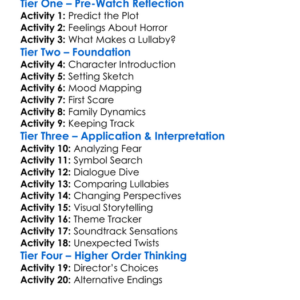 The Lullaby 2018 Worksheet Activity Booklet