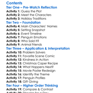 The Madagascar Penguins In A Christmas Caper 2005 Worksheet Activity Booklet