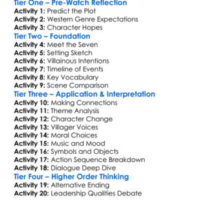 The Magnificent Seven 2016 Worksheet Activity Booklet