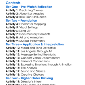 The Making Of Happier Than Ever A Love Letter To Los Angeles 2021 Worksheet Activity Booklet