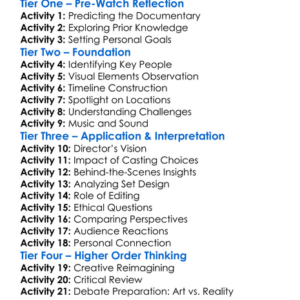 The Making Of Scarface 1998 Worksheet Activity Booklet